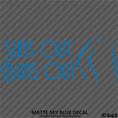 Suns Out Buns Out Nudist Beach Vinyl Decal