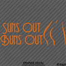 Suns Out Buns Out Nudist Beach Vinyl Decal
