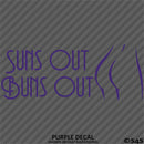 Suns Out Buns Out Nudist Beach Vinyl Decal