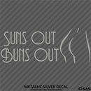 Suns Out Buns Out Nudist Beach Vinyl Decal