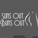 Suns Out Buns Out Nudist Beach Vinyl Decal