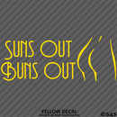 Suns Out Buns Out Nudist Beach Vinyl Decal