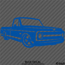 Chevy C10 Pickup Lowered Classic Truck Silhouette Vinyl Decal