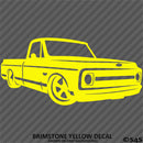 Chevy C10 Pickup Lowered Classic Truck Silhouette Vinyl Decal