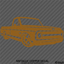 Chevy C10 Pickup Lowered Classic Truck Silhouette Vinyl Decal