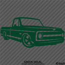 Chevy C10 Pickup Lowered Classic Truck Silhouette Vinyl Decal
