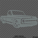 Chevy C10 Pickup Lowered Classic Truck Silhouette Vinyl Decal