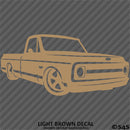 Chevy C10 Pickup Lowered Classic Truck Silhouette Vinyl Decal