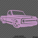 Chevy C10 Pickup Lowered Classic Truck Silhouette Vinyl Decal