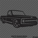 Chevy C10 Pickup Lowered Classic Truck Silhouette Vinyl Decal