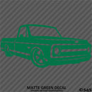 Chevy C10 Pickup Lowered Classic Truck Silhouette Vinyl Decal