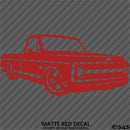 Chevy C10 Pickup Lowered Classic Truck Silhouette Vinyl Decal