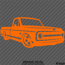Chevy C10 Pickup Lowered Classic Truck Silhouette Vinyl Decal