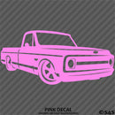 Chevy C10 Pickup Lowered Classic Truck Silhouette Vinyl Decal