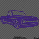 Chevy C10 Pickup Lowered Classic Truck Silhouette Vinyl Decal