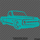 Chevy C10 Pickup Lowered Classic Truck Silhouette Vinyl Decal