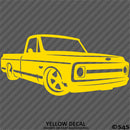 Chevy C10 Pickup Lowered Classic Truck Silhouette Vinyl Decal