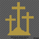 Calvary Crosses Religious Vinyl Decal