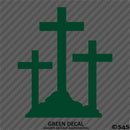 Calvary Crosses Religious Vinyl Decal