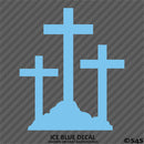 Calvary Crosses Religious Vinyl Decal