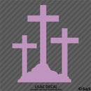 Calvary Crosses Religious Vinyl Decal
