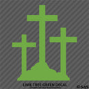 Calvary Crosses Religious Vinyl Decal