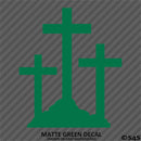 Calvary Crosses Religious Vinyl Decal