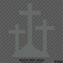 Calvary Crosses Religious Vinyl Decal