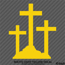 Calvary Crosses Religious Vinyl Decal