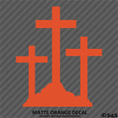 Calvary Crosses Religious Vinyl Decal