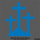 Calvary Crosses Religious Vinyl Decal