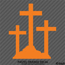 Calvary Crosses Religious Vinyl Decal