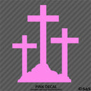 Calvary Crosses Religious Vinyl Decal