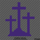 Calvary Crosses Religious Vinyl Decal