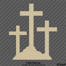 Calvary Crosses Religious Vinyl Decal