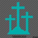 Calvary Crosses Religious Vinyl Decal
