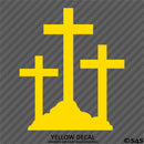 Calvary Crosses Religious Vinyl Decal