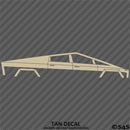 Tesla Cybertruck Silhouette Vinyl Decal