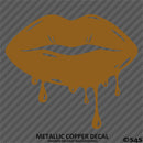 Sexy Dripping Kiss Lips Silhouette JDM Style Vinyl Decal