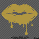 Sexy Dripping Kiss Lips Silhouette JDM Style Vinyl Decal