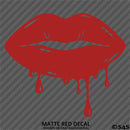Sexy Dripping Kiss Lips Silhouette JDM Style Vinyl Decal