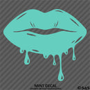 Sexy Dripping Kiss Lips Silhouette JDM Style Vinyl Decal