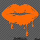Sexy Dripping Kiss Lips Silhouette JDM Style Vinyl Decal
