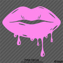 Sexy Dripping Kiss Lips Silhouette JDM Style Vinyl Decal