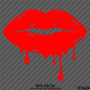 Sexy Dripping Kiss Lips Silhouette JDM Style Vinyl Decal