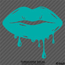 Sexy Dripping Kiss Lips Silhouette JDM Style Vinyl Decal