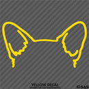 Puppy Ears: Corgi Dog Vinyl Decal