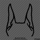 Puppy Ears: Doberman Pinscher Dog Vinyl Decal
