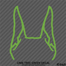 Puppy Ears: Doberman Pinscher Dog Vinyl Decal