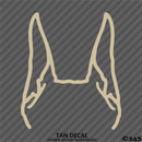 Puppy Ears: Doberman Pinscher Dog Vinyl Decal